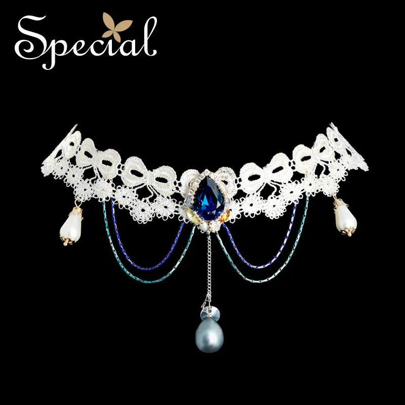Специальное жемчужное колье чокер романтическое кружевное Макси ожерелье