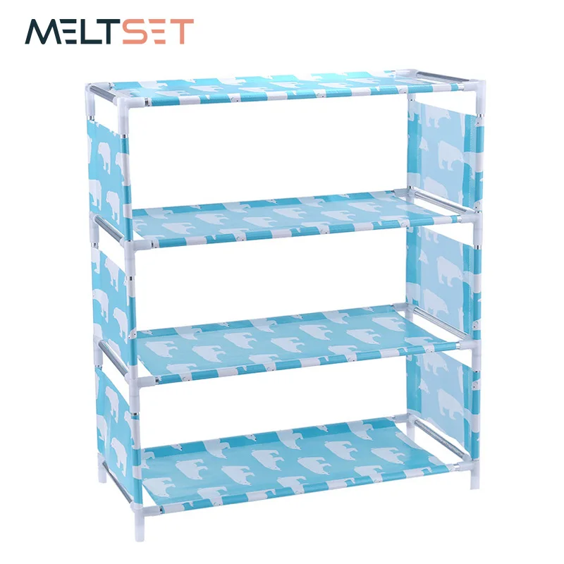 Полка для хранения обуви из нетканого материала с милым медведем полка