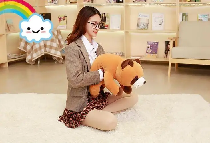 

about 55cm prone raccoon toy soft pillow birthday gift w0912