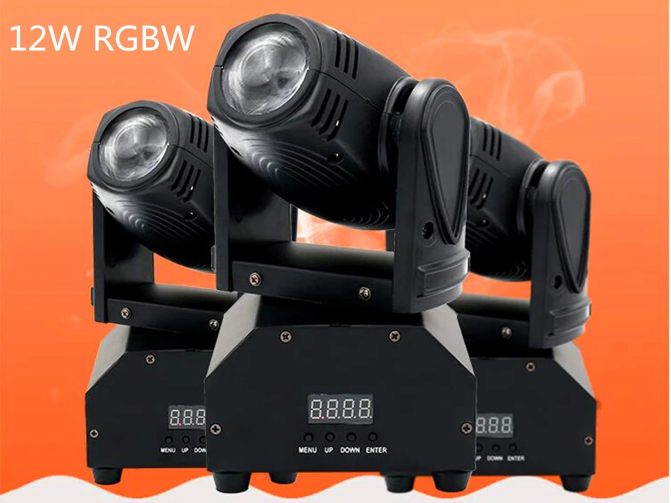 CREE 12 Вт 4в1 RGBW движущийся головной свет LED точечное освещение луч света DJ шоу диско