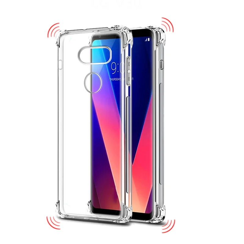 Ударопрочный прозрачный силиконовый чехол для LG X Power 2 Stylo 3 G7 ThinQ Q6 V20 V30 K4 K8 K9 K10 K11 K20