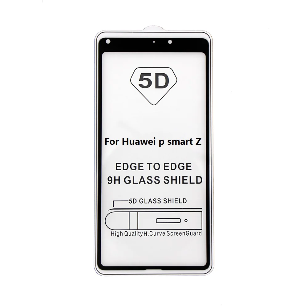 10 шт./лот 5D полное покрытие закаленное стекло Защита экрана для Huawei P smart Z Honor 8S enjoy