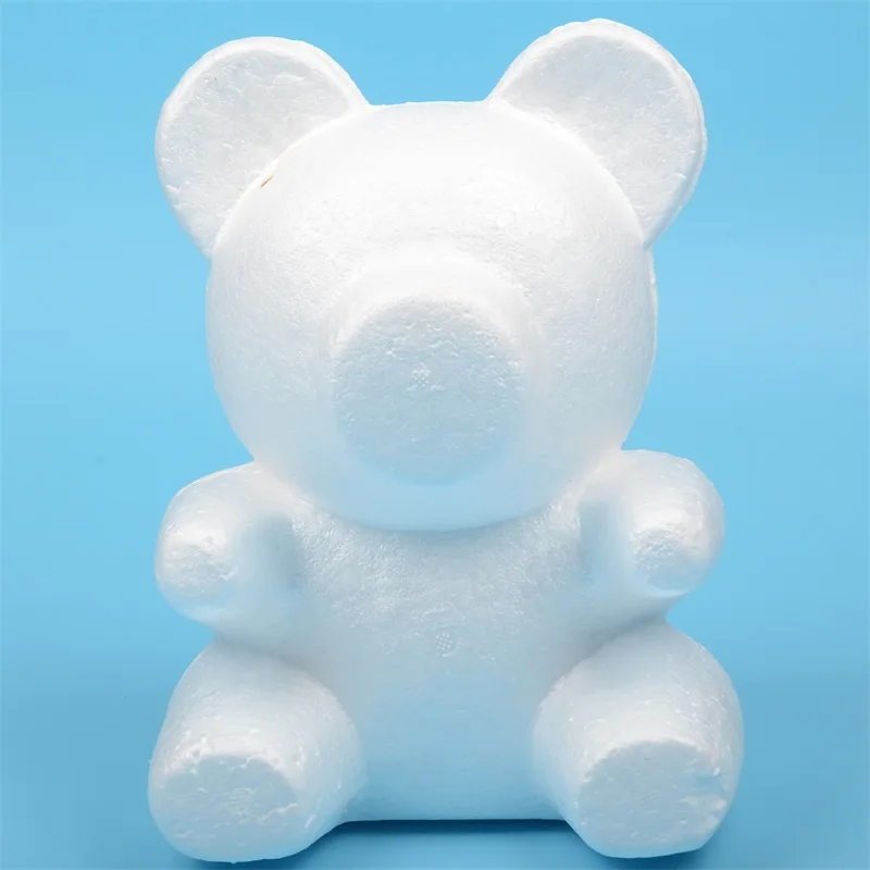 25cm 4 размера, пенополистирол, пенопласт, шар, розовый медведь, белый, для рукоделия, для украшения вечеринки, свадьбы, Нового года, Дня Святого Валентина, подарок - Цвет: 25cm