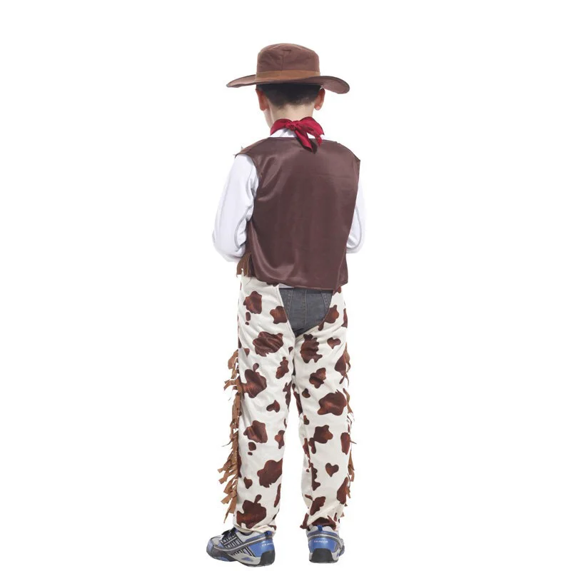 Детский костюм ковбоя на Хэллоуин для мальчиков крутые костюмы забавная жилетка