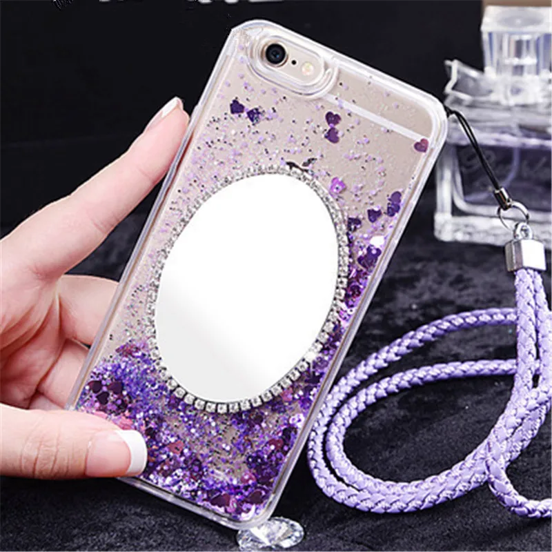 Мягкий чехол для телефона LaMaDiaa Huawei Honor 20 9 10 lite V20 Nova 4 P30 P20 Mate Pro Rhinestone diamond Mirror liquid sand