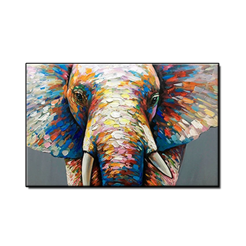 

MYT животное слон Современный абстрактный 100% ручная работа картина маслом холст постер современное искусство Настенная картина для гостино...