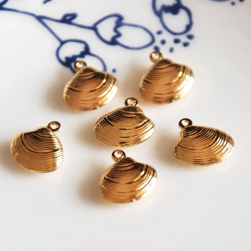 Золотой корпус цвета шампанского 4 шт./лот позолоченный Подвески для