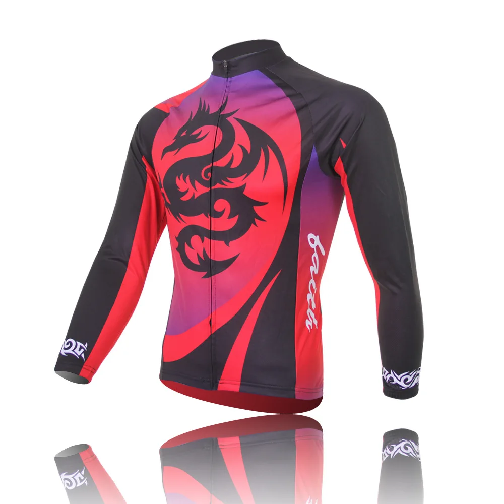 2016 Дракон Зимняя Термальная Руно Человек Велоспорт Джерси Велосипед С Длинным