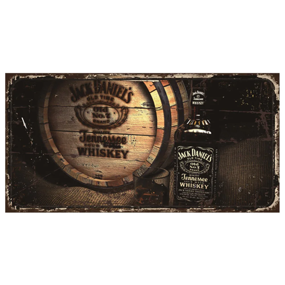 Металлическая Оловянная табличка для виски декоративные настенные наклейки