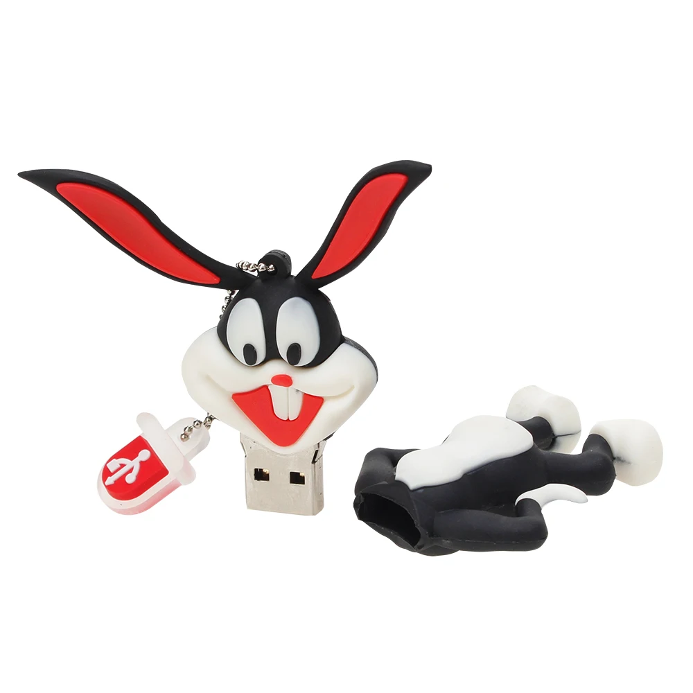 Usb флеш-накопитель с мультяшными багами Банни, 32 ГБ, флеш-накопитель 2,0, флеш-карта памяти с животными, 4 ГБ, 8 ГБ, 16 ГБ, 64 ГБ, 128 ГБ, флеш-накопитель, милый флеш-накопитель