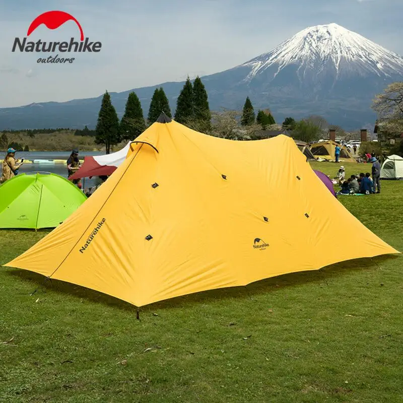 NatureHike большой Семья Кемпинг палатки Водонепроницаемый тент шатер 20D кремния