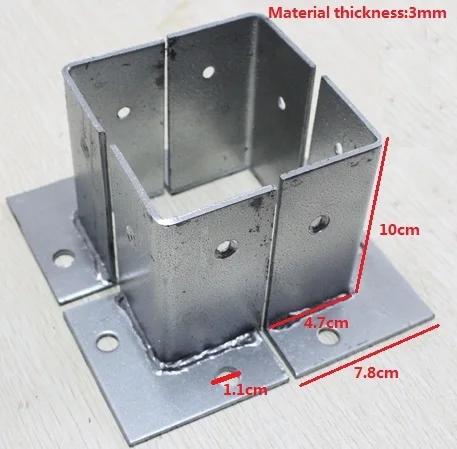 4Pcs/Lot best Outdoor Anticorrosive Wood Post Pillar Bracket Brackets Plate Flooring Bottom Mount | Обустройство дома