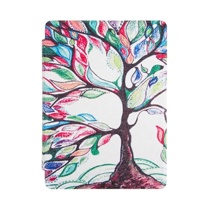 Happy tree Хит, ультра тонкий чехол из искусственной кожи с принтом для, новинка, Kobo Aura Edition, 2, 6 дюймов, читалка, умный, пробуждение/вверх, защитный чехол+ стилус - Цвет: Happy tree