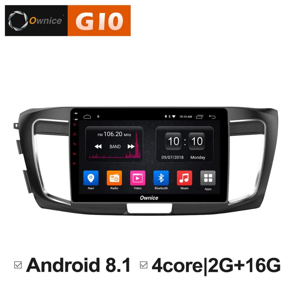 Четырехъядерный 10 1-дюймовый Android 8 1 2 Гб RAM автомобильный dvd-плеер для Honda accord 2014 2015