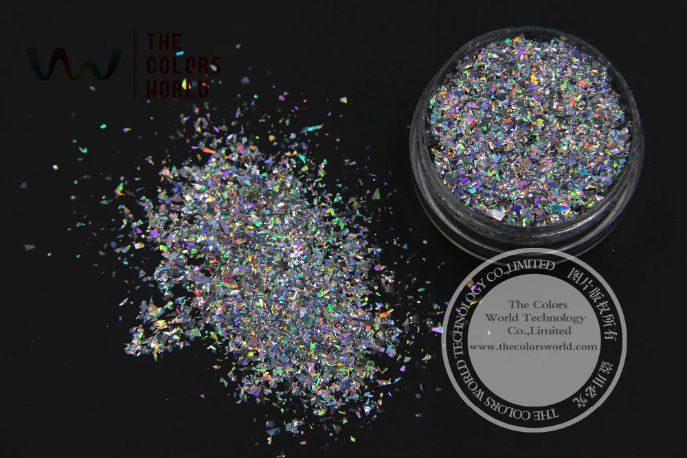 Голографический маленький Майларовый Лист TCA100C серебристые хлопья случайного