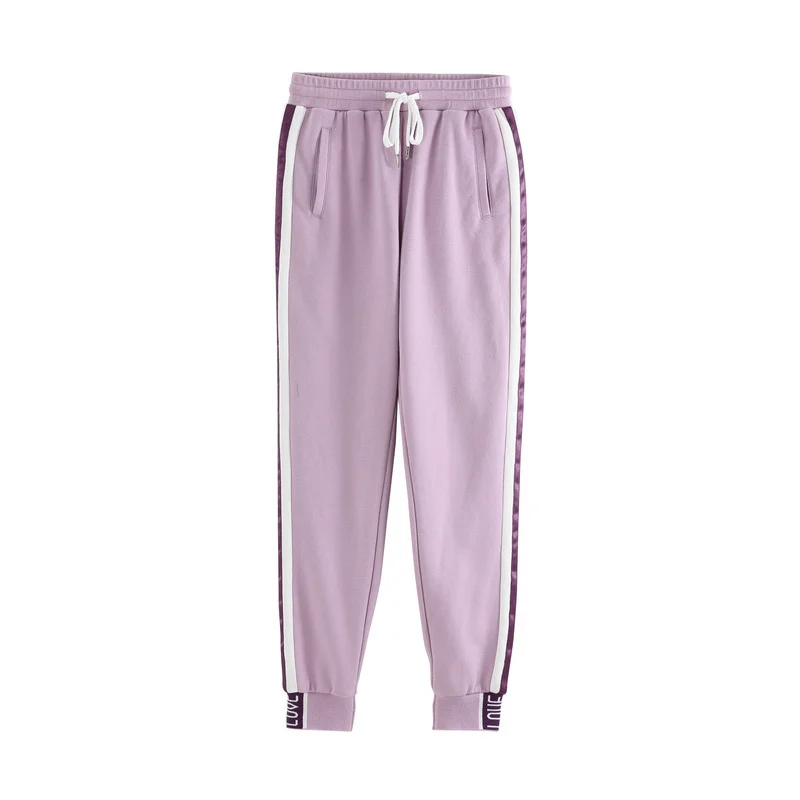 purple Toyouth, длинные спортивные штаны для отдыха, Новое поступление, женские штаны с двойной полоской, штаны-шаровары, спортивные штаны - Цвет: purple