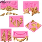 Завитки в стиле барокко силиконовый цветок для торта, лоза, инструменты для украшения тортов из мастики, кекс, шоколадная жвачка, паста, глина, формы для конфет