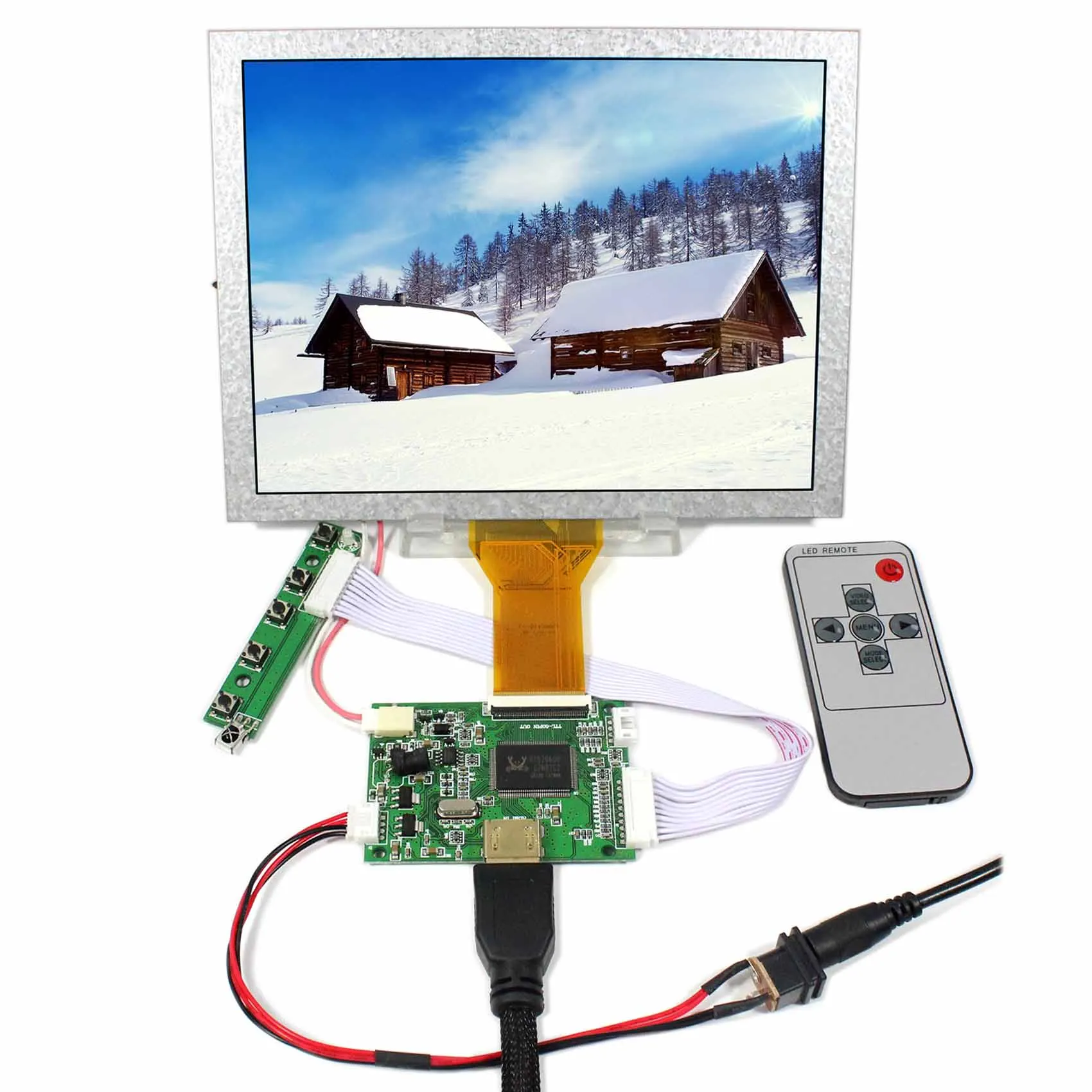 8 дюймов 800x600 EJ080NA-05A ЖК-дисплей для Raspberry Pi + H DMI плата контроллера VS-TY50-V2 - купить по