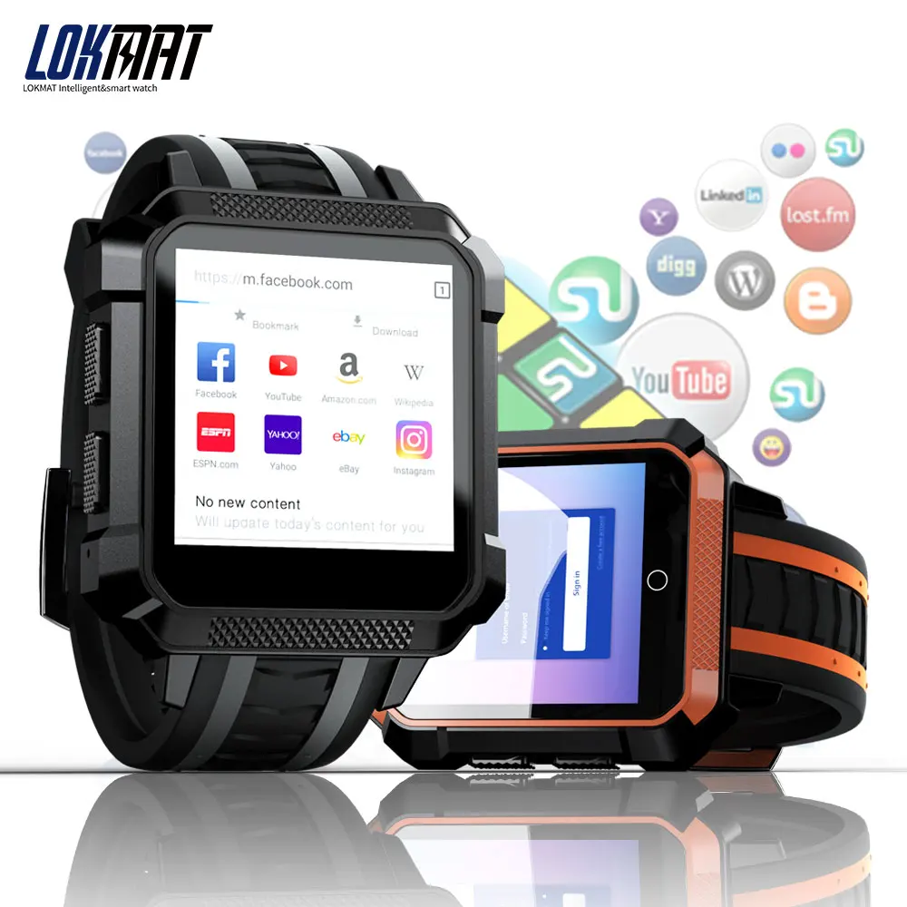 LOKMAT 4G Смарт часы Для мужчин Android Phonewatch IP67 Водонепроницаемый спортивные SmartWatch gps
