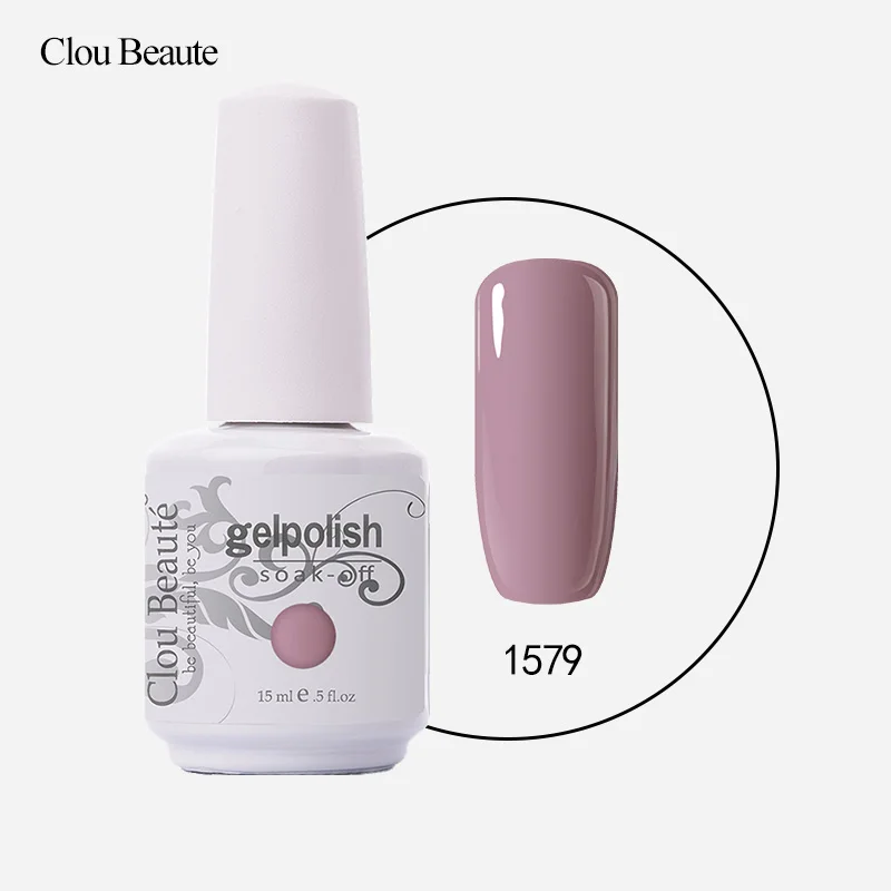 Clou Beaute 15 мл Гель-лак для ногтей замачиваемый УФ светодиодный маникюрный лак долговечные Лаки vernis Полупостоянный Гель-лак для ногтей - Цвет: 1579