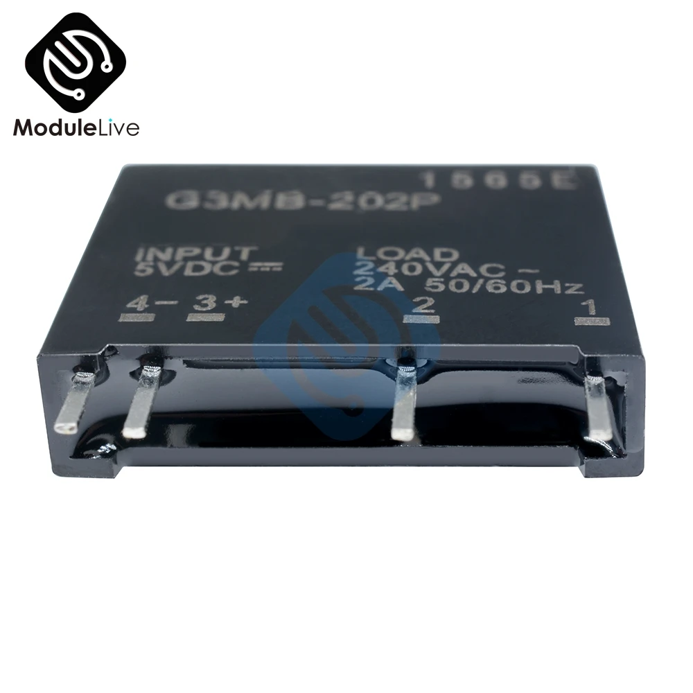 G3MB 202P DC AC 5V 12V 24V релейная Модульная плата PCB SSR In Out 240V 2A твердотельное реле для