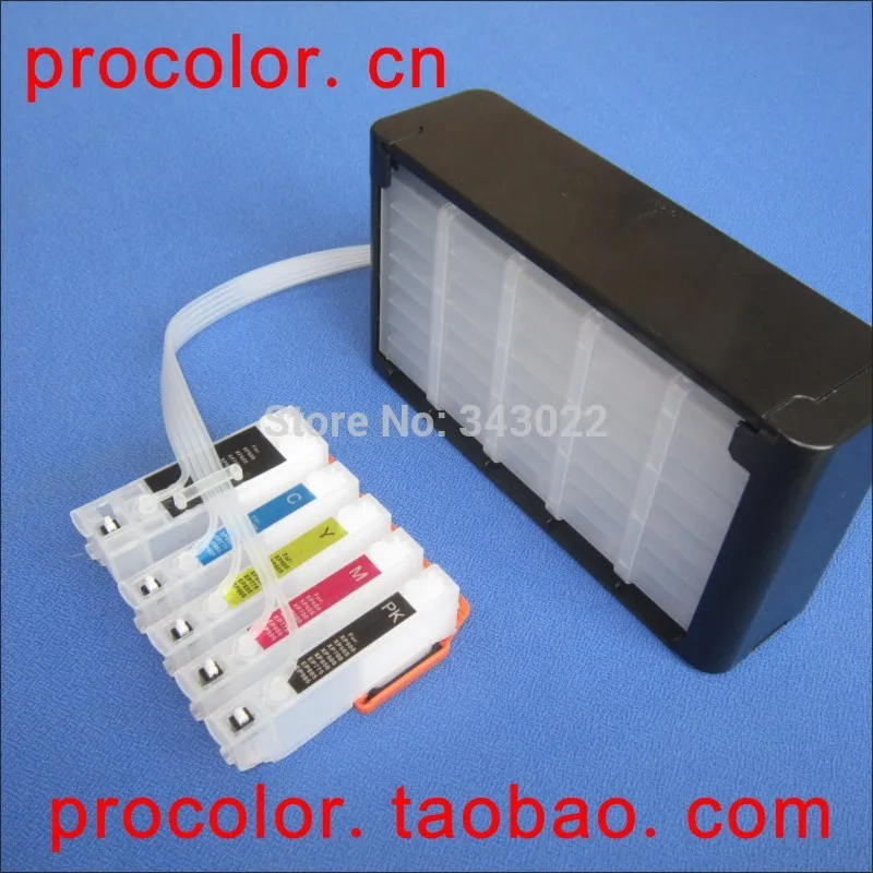 Новинка 5 цветов 26 T2621 T2631 снпч европейский для epson XP600 XP700 XP800 XP605 с кнопками чипом ARC