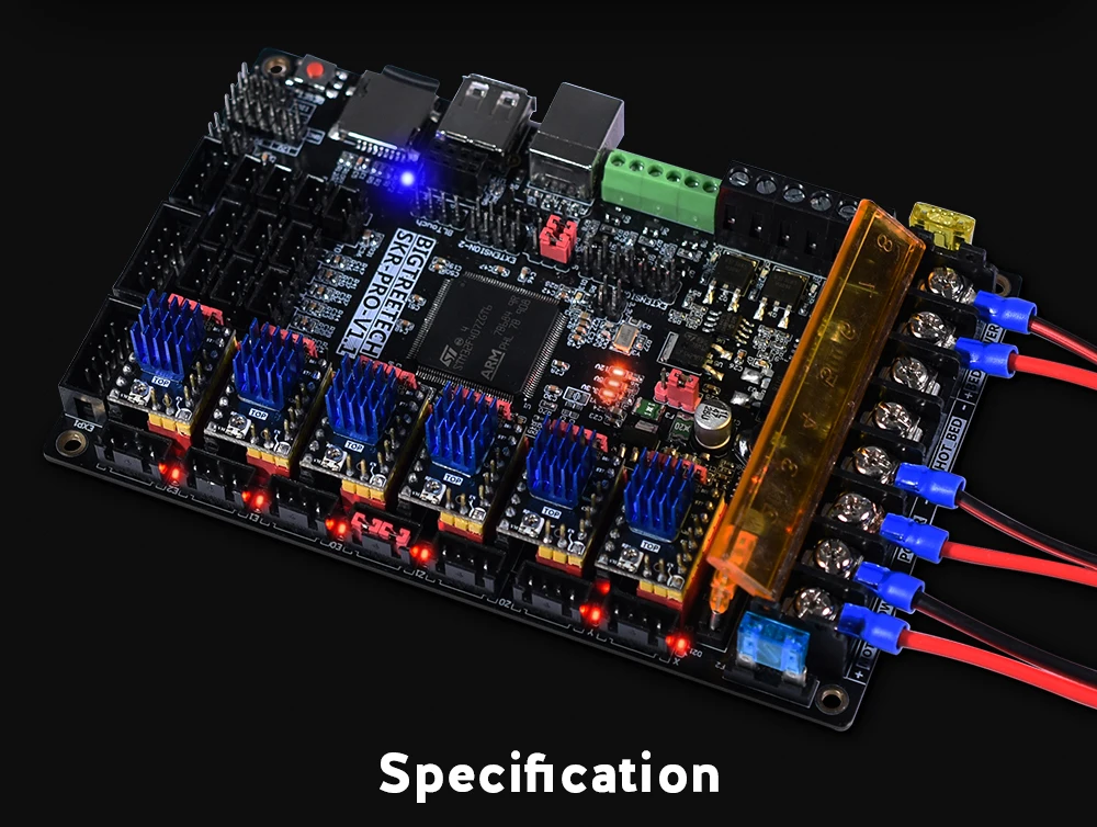 BIGTREETECH SKR PRO 32 бит плата управления 32 бит части 3d принтера Поддержка ESP01S wifi TMC2208 TMC2130 SPI MKS GEN L RAMPS 1,4