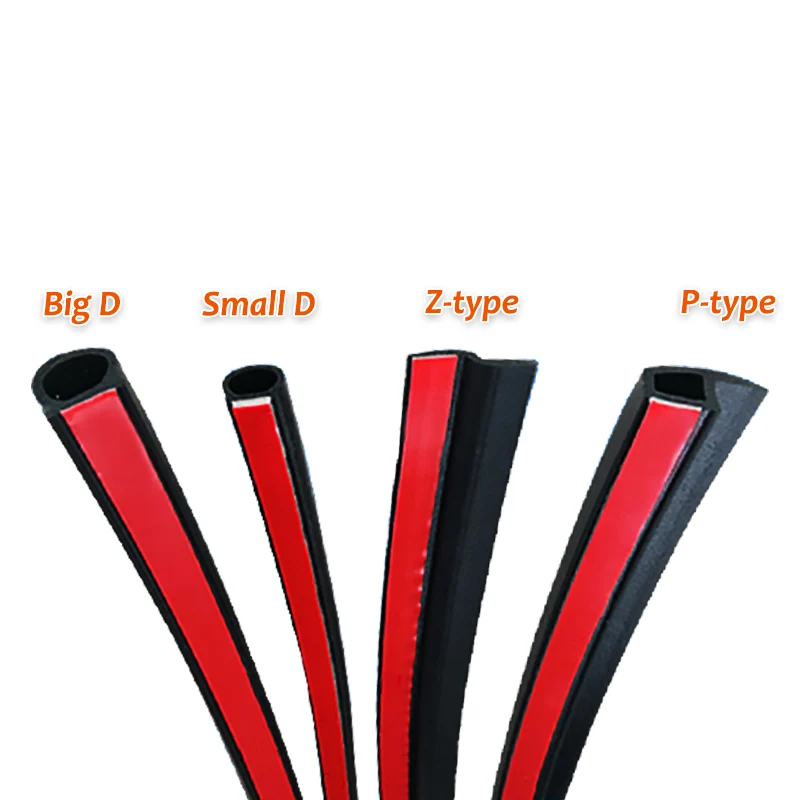 

1 Meter D Z P Type 3M Adhesive Car Rubber Seal Sound Insulation Edge Trim Noise Insulation Car Door Sealing Strip Weatherstrip