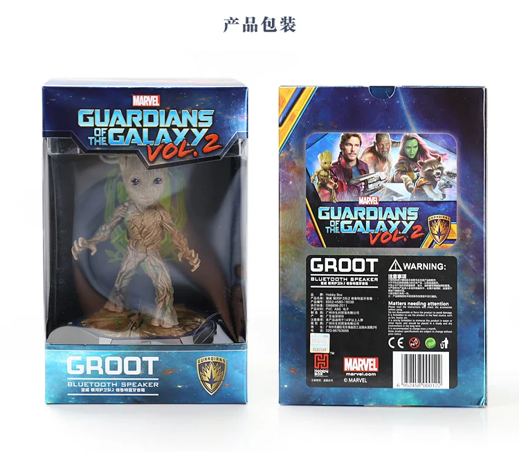 Groot модель стерео громкий динамик портативный сабвуфер беспроводной динамик s подарок на день рождения Рождество портативный Groot светодиодный Bluetooth динамик