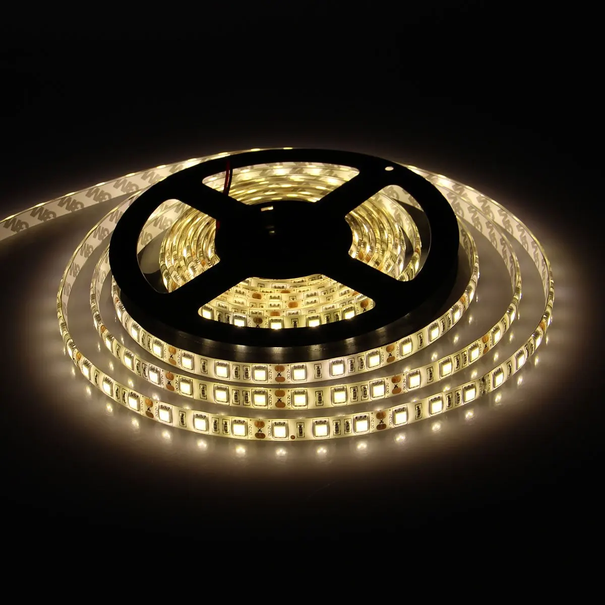 Фото Универсальная Водонепроницаемая теплая белая светодиодная лента 5050 SMD 150LED 5 Универсальная Водонепроницаемая теплая белая светодиодная лента 5050 SMD 150LED 5