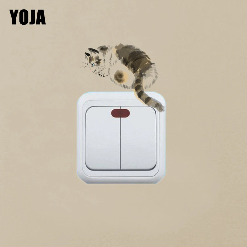 YOJA Cat Ready For Battle Fashion Наклейка на стену для гостиной Light Switch Decal 8SS0019|Наклейки стену| |