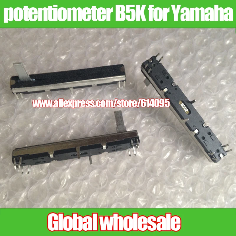 3 шт. двойной потенциометр B5K / 60 мм|60mm slide potentiometer|potentiometer b5kslide potentiometer |