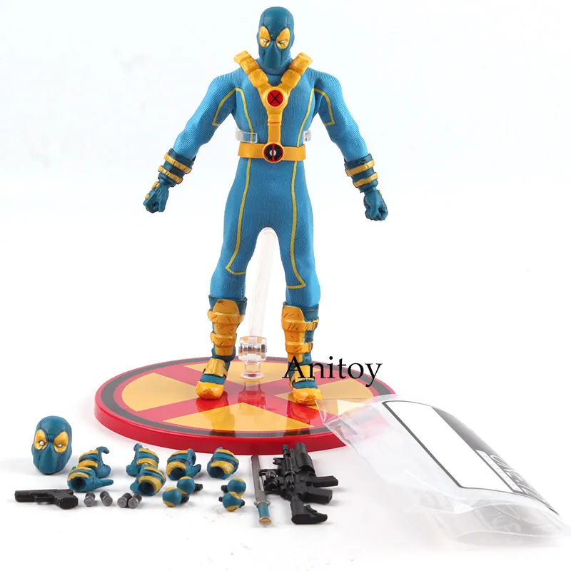 X-MEN Deadpool Blue ONE: 12 Collective Ver. ПВХ Mezco 1:12 X-man фигурка Дэдпул Коллекционная модель игрушки куклы