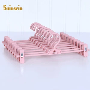 Держатель для брюк Sainwin, 10 шт.лот, пластиковые зажимы для брюк, Волшебная многофункциональная противоскользящая вешалка для брюк