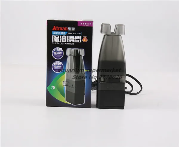 

1 piece Atman MK-230 black self suctlon good function electric surface skimmer filter for aquarium