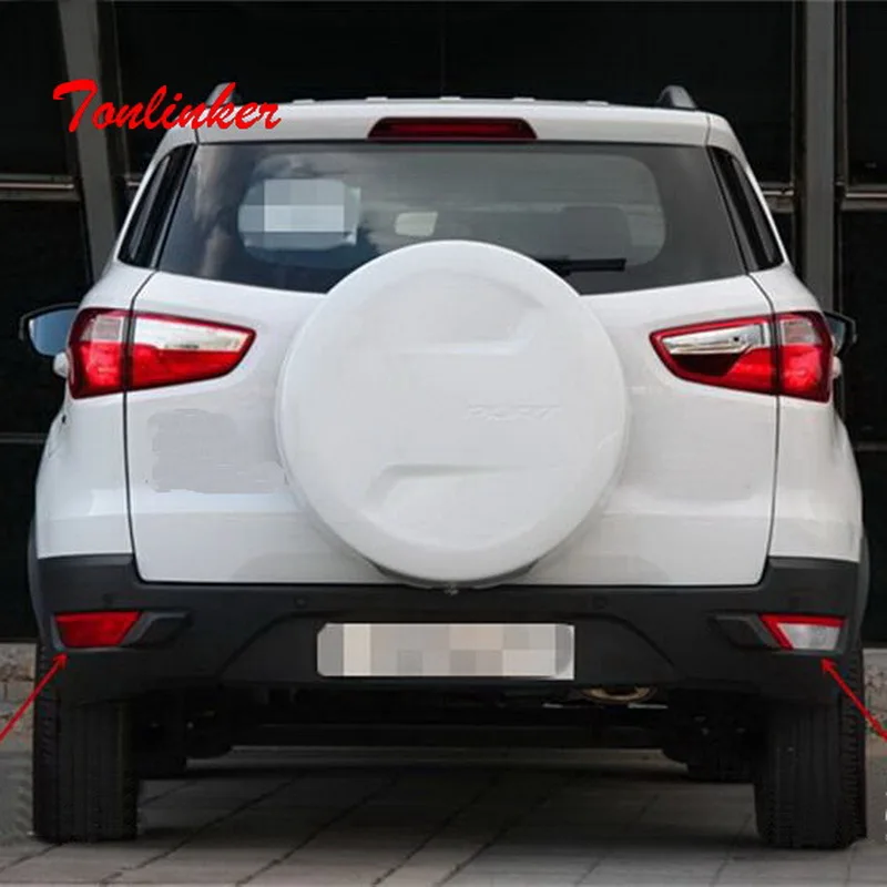 Tonlinker 1 шт. DIY Автомобильный Стайлинг ABS задний бампер противотуманные фары чехол наклейки для Ford Ecosport Аксессуары