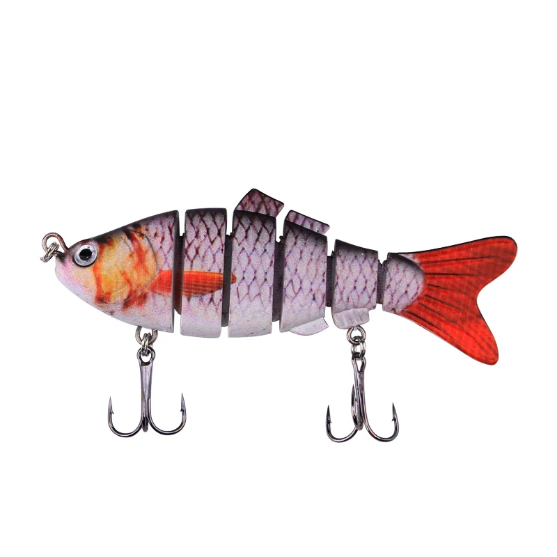 LUREASY рыболовная приманка 6 сегментов Swimlure cramk жесткая Реалистичная 10 см 20 г ловля