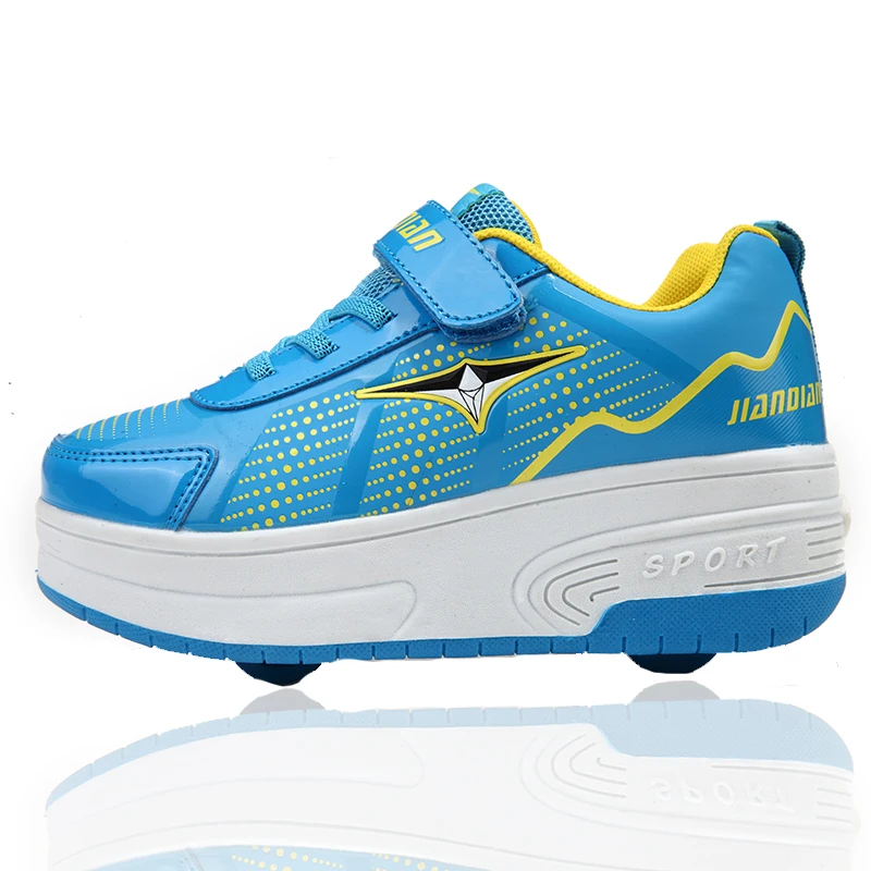 Heelys/супер-светильник; кроссовки с колесом для мальчиков; сезон весна; повседневная обувь на роликах для девочек; Zapatillas Zapatos Con Ruedas GREEN