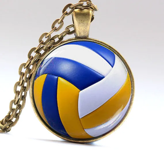 Мужская подвеска ожерелье античная цепь с кольцами спортивный мяч волейбол