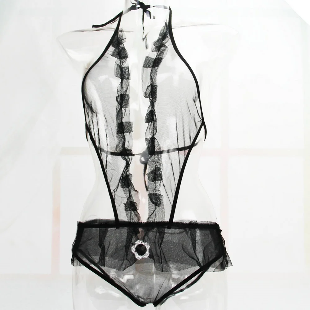 

Sexy Lingerie Hollow Out Sexy Underwear Open Cup Crotchless Sexy Teddy Halloween Erotic Lingerie Sexy Costumes For Women GC089