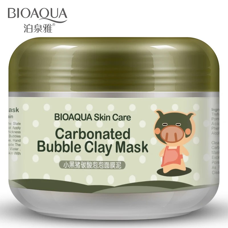BIOAQUA Carbonated Bubble Clay Face Mask Nutrition Repair Cream Hydrating and Moisturizing Skin Care Whitening Facial | Красота и