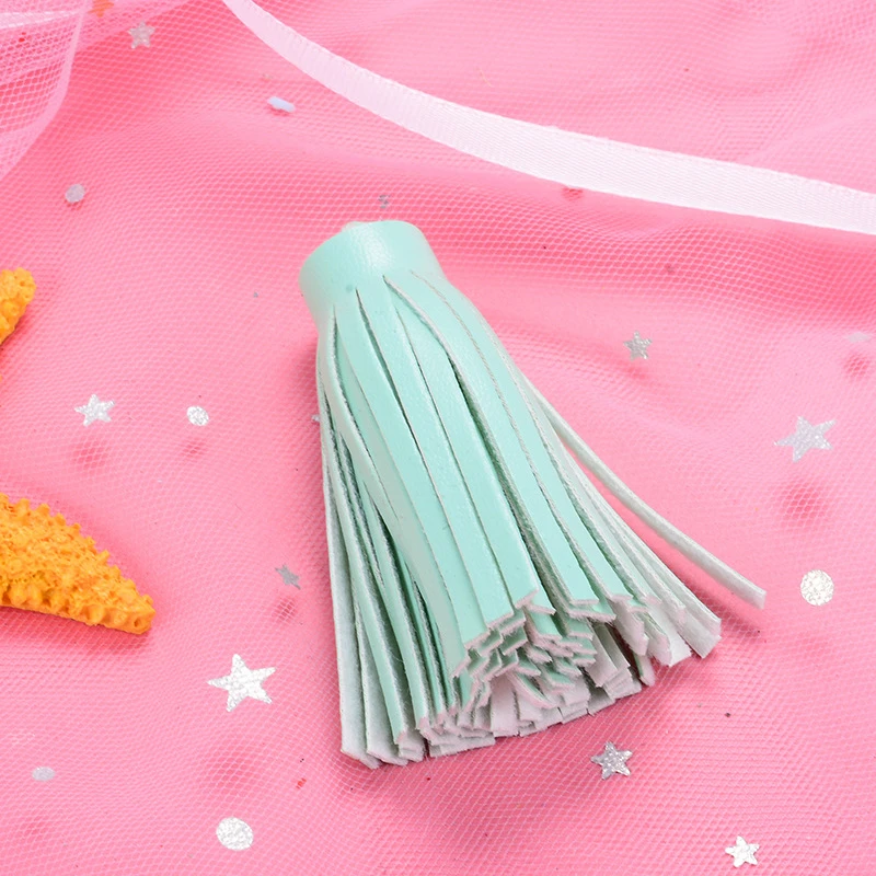 10 шт. искусственная кожа мини кисточки DIY бахрома брелок кожаные шляпы с