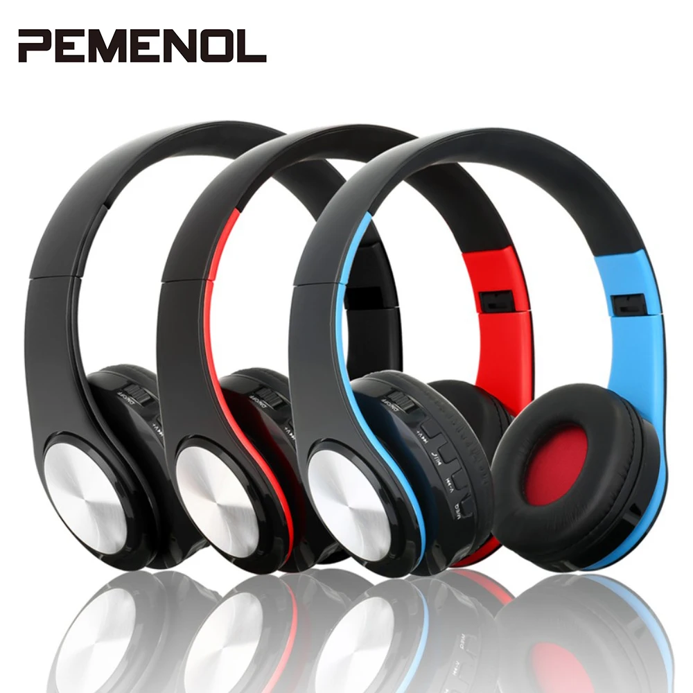 Bluetooth Headset Stereo Audio Wireless Headphones Fordable Wired Earphones With Microphone and FM radio For PC mobile phone Mp3 |