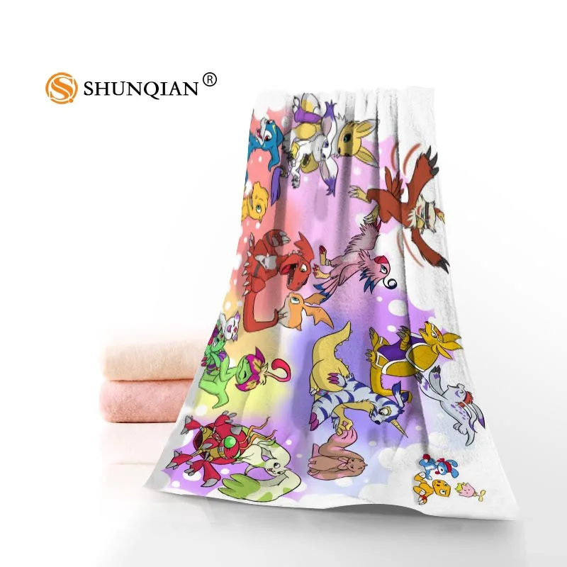 Новый пользовательский Digimon полотенце с принтом Хлопковое полотенце/банные