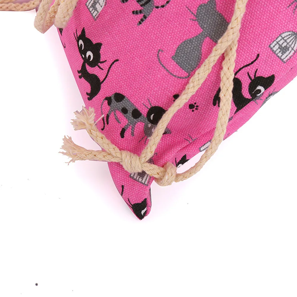 Холщовый подвесной мешок на шнурке спортивный пляжный принт зеленый для