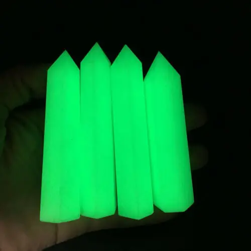 4 шт. светится в темноте светящийся зеленый флюорит Волшебная с украшением виде