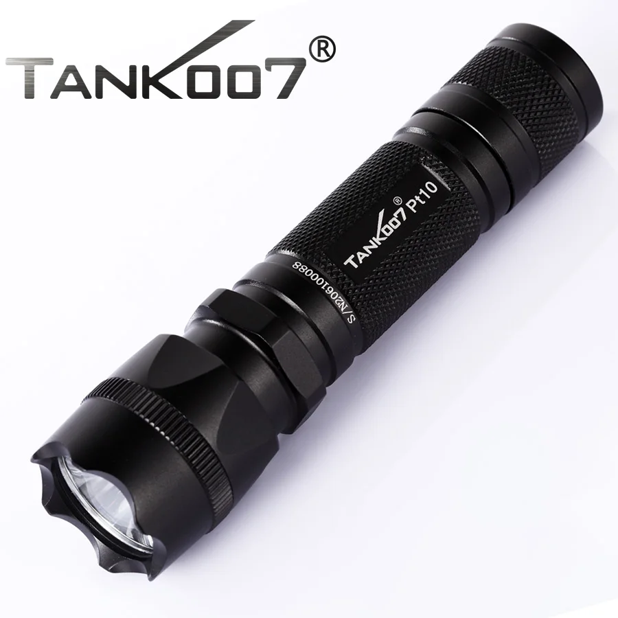 

Светодиодный тактический охотничий фонарик TANK007 PT10 Cree XM-L T6 500 люмен 5 режимов 1*18650 + Диффузор фонарь с батареей 18650