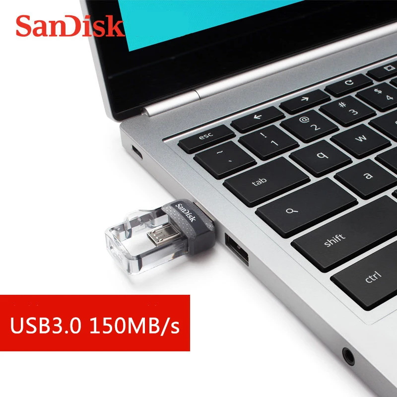 Sandisk 128 ГБ sdd3 Экстремальный USB3.0 двойной OTG USB флеш накопитель Высокая скорость 150