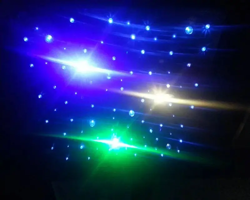 32 Вт RGB Мерцание светодиодный оптоволоконный светильник двигателя 28 клавиши РФ
