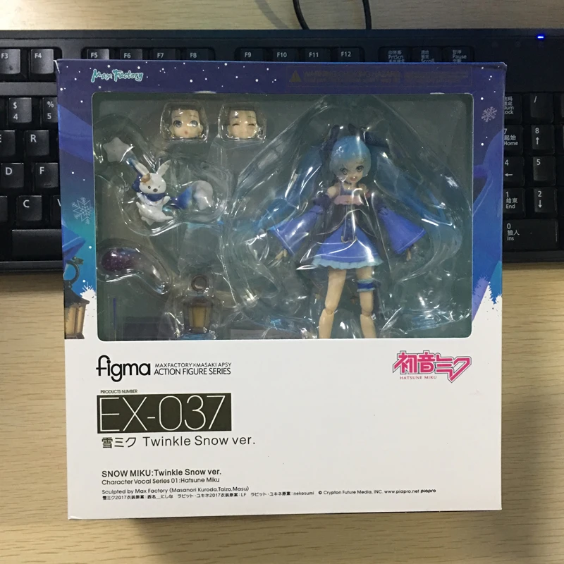Vocaloid Hatsune Miku экшн фигура фигма Ex-037 мерцающий Сноу версия. Коллекционная модель игрушки куклы 14 см